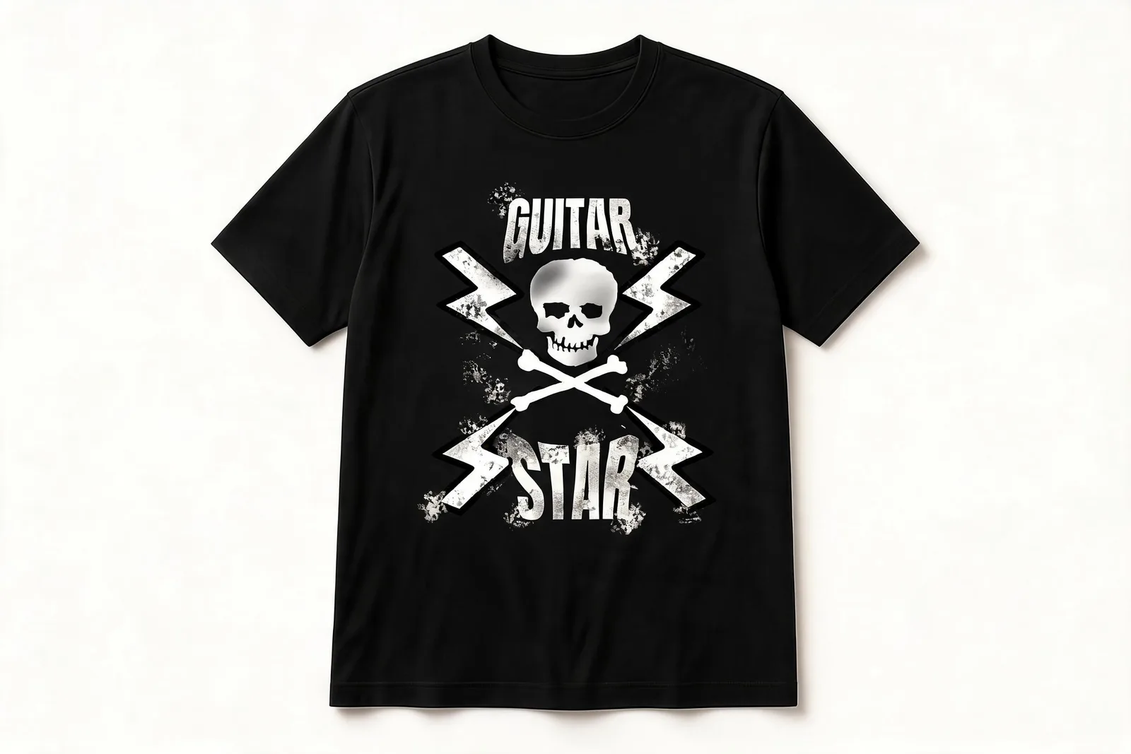 Skull & Bolts Logo Tee in Black